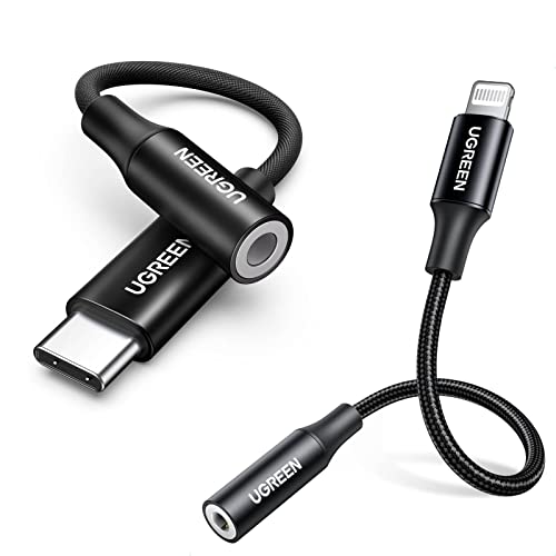 UGREEN USB C to Audio Adapter Bundle with Lightning to