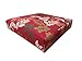 BOSSIMA Indoor and Outdoor Cushion, Comfortable Deep Seat Design, Premium 24 inch Replacement Cushion, includes Seat and Backrest, Red/Brown Floral