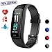 Mgaolo Fitness Tracker,Smart Watch Activity Tracker Health Bracelet Waterproof Wristband with Heart Rate Blood Pressure Pedometer Sleep Monitor Calorie Step Counter for Men Women Kids (Black)