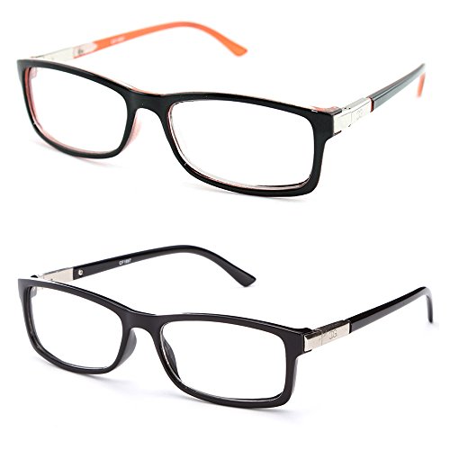 "Chris" Unisex Squared Spring Hinge Fashion Celebrity Clear Lens Glasses