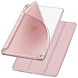 Soke iPad Mini 4 Case, Ultra Slim Lightweight Smart Case [Trifold Stand] [Auto Wake/Sleep] with Translucent Clear Soft TPU Back Cover for Apple iPad Mini 4, Rose Gold