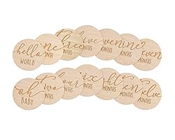 Pearhead Wooden Monthly Milestone Photo Cards, Baby
