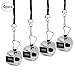 MEZOOM 4 Pack Hand Tally Counters 4 Digit Display Metal Mechanical Clicker Lap Counter with Lanyard and Finger Ring for Sport Stadium Coach Referees School Event