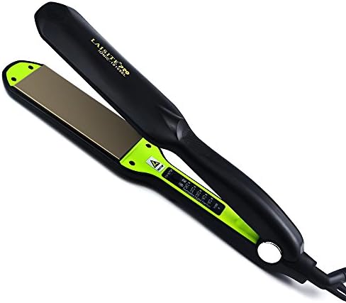 LED/LCD Display Original 2 Inch Hair Straightening Professional Flat Iron 360 Degrees Cord Swivels Flat Iron Hair Straightener Ceramic Nano Titanium Ionic Dual Voltage Hair
