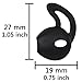 Earpods Ear Gel, Ear Tips for iPhone, Ear Buds Tips Bumper, ALXCD 4 Pair Black Anti-Slip Soft Silicone Replacement Earbud Tips for Earphone of iPhone SE 6s iPhone 6s Plus 5s [Sport] (Black 4 Pair)