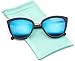 Womens Cat Eye Mirrored Reflective Lenses Oversized Cateyes Sunglasses