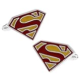 Men's Wedding Shirt Surper Hero Cufflinks (Red Superman)