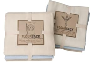 Now Designs Floursack Towels Set of 6, Sky Grey