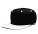 City Hunter Cf918t Plain Blank Snapback Caps (22 Colors) (Black with White Visor)