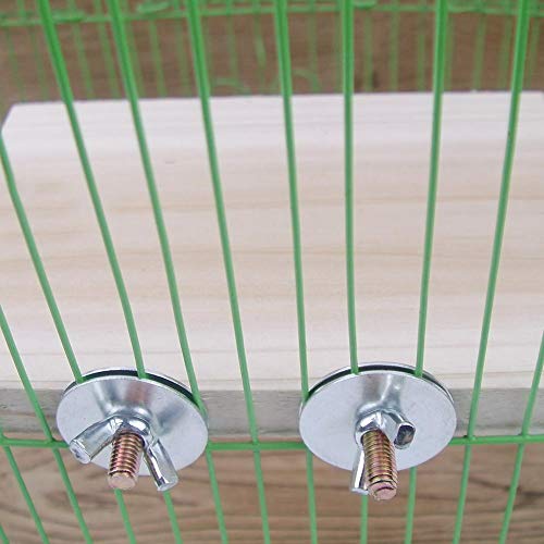 ZEROYOYO Wood Bird Stand Platform Natural Small Animals Habitat Toy Parakeet Perch for Bird Cages Accessories - Thumbnail 3
