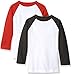 American Hawk Big Boys' 2 Pack: Raglan Baseball Jersey T-Shirts, White/Red/White/Charcoal, 10/12