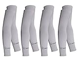 DoSmart 4Pairs Cooler Arm Sleeves for Bike/Hiking/Golf UV Protection (gray)