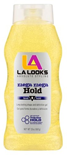 La Looks Gel #9 Mega Mega 20 Ounce (Yellow) (591ml) (6 Pack)