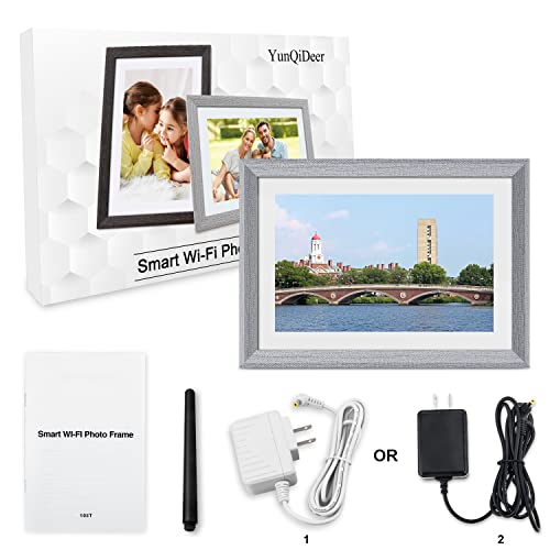 FRAMEO Digital Picture Frame WiFi 10.1 inch IPS Touch Screen HD Display