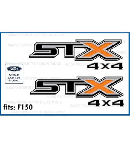 Ford F150 STX Decal Off Road Replacement Sticker, Compatible With Ford F150 Truck, Set Of 2, Premium Series (Gray/Metallic Finish