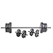 US Weight 105 lb. Duracast Barbell Weight Set with Two 20 lb., Four 10 lb. and Four 5 lb. Weights and Two Dumbbell Bars