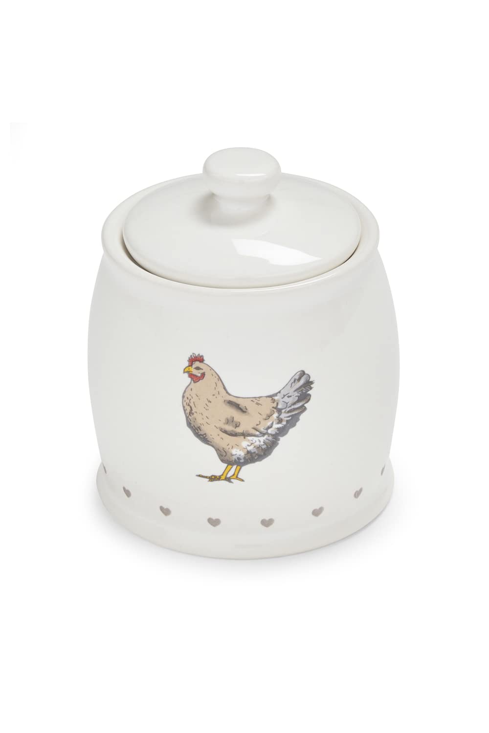 Cooksmart British Designed Sugar Bowl with Lid | Ceramic Sugar Pot with Modern Designs | Sugar Bowls with Lids Perfect for Any Kitchen - Farmers Kitchen