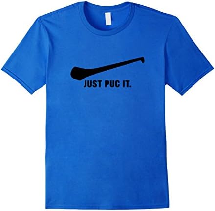 Men's Just Puc It- Funny Hurling T-Shirt XL Royal Blue