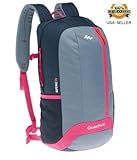 Quechua Backpack 20 Liters blue/grey -pink, X-Sports Decathlon, water repellent, for adult and Children