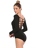 Arshiner Womens Basic Long Sleeve Dance Leotard
