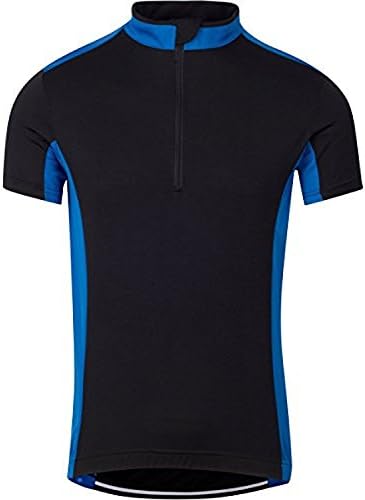 OneTri Breathable Short Sleeve Cycling Jersey (Large, Black / Blue)