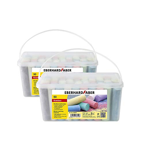 Eberhard Faber 526550 - Straßenmalkreide, 50er Eimer (50er Eimer | 2 Eimer)