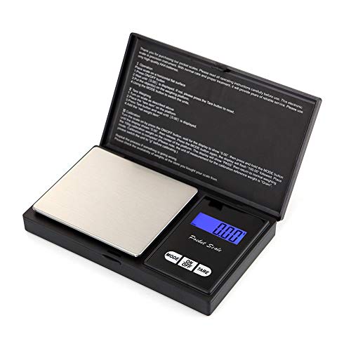 elecfan Digital Pocket Scale, 500g/0.01g Kitchen Scale Jewelry Mini Scale, Portable Travel Food Scale, Jewelry Scale with Back-Lit LCD, Tare,Stainless Steel - 500g/0.01g