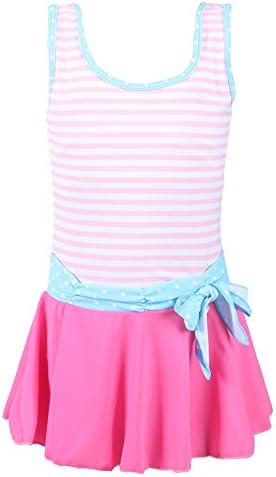 Big Girls Poptical Stripes Sport Splice 1 Piece Swimsuit