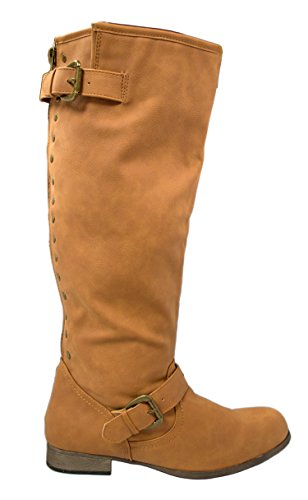 Charles Albert Women's Riding Boot With Back Studs (See More Colors & Sizes) (9, Cognac)