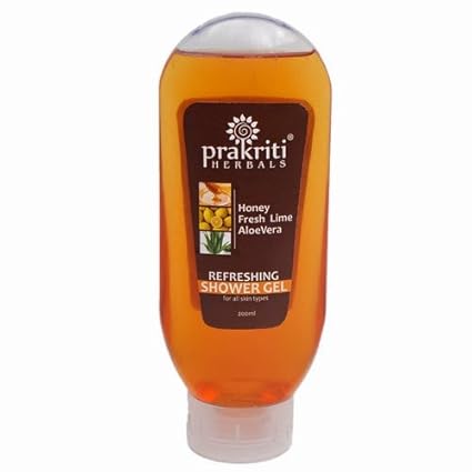 Prakriti Herbals Honey Fresh lime Aloevera Refreshing Shower Gel, 200ml