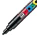 Uni-posca Paint Marker Pen BUNDLE SET , Mitsubishi Pencil Uni Posca Poster Colour Marking Pens Fine Point 15 Colours (PC-3M15C), Medium Point 15 Colors (PC-5M15C) , 5 Color Sticky Notes -Japan Import