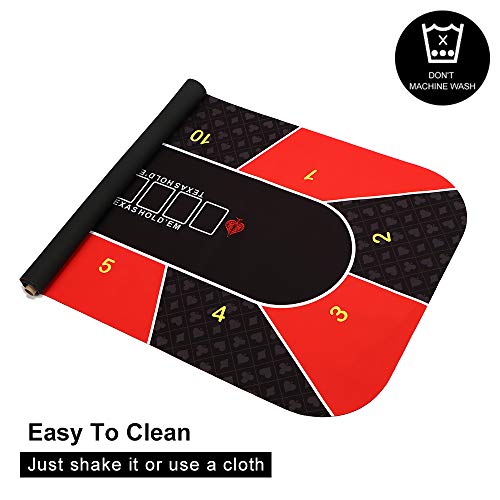 BESTHLS-Poker-Top-Mat-Professional-Texas-Portable-Rubber-Foam-Poker-Table-Top-Players-Game-Layout-Mat-with-Carrying-Bag