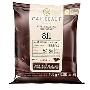 CALLEBAUT Receipe No. 811 – Couverture Callets, pure chocolade, 54,5% cacao, 1 x 400G
