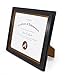 Golden State Art 8.5x11 Photo Frame - Ornate Design Black Gold & Burgundy - Wall Hanging or Tabletop - Real Glass - Great for Pictures/Diplomas/Prints