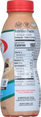 PREMIER PROTEIN SHAKE, CAFÉ LATTE WITH CAFFEINE FOR ENERGY – 30G PROTEIN, NO ADDED SUGAR, 24 VITAMINS & MINERALS TO SUPPORT IMMUNE HEALTH, 11.5 FL OZ, 6 PACK (PACKAGING MAY VARY)
