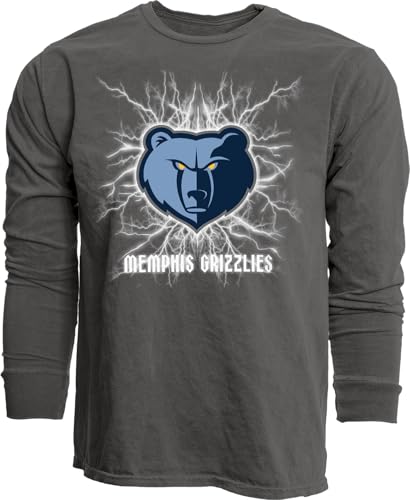 Blue 84 Memphis Grizzlies NBA Officially Licensed Long Sleeve T-Shirt Ringspun…