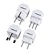 TESSAN Grounded Universal Travel Plug Adapter International Travel Plug USA to UK/Italy/HK/GermanyFrance/ect PlugAdapter Set
