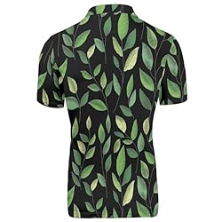 HUGS IDEA Green Leaves Print Button Down T-Shirt