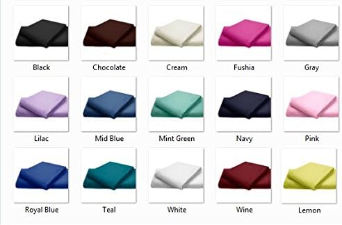 Dulce Lino Easycare & Long Lasting Pollycotton Flat Sheet (Lalic, Double) (Mid Blue Single)