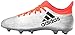adidas Performance Kids' X 16.3 Firm Ground Soccer Shoe (Little Kid/Big Kid), Silver Metallic/Black/Indoorfrared, 4.5 M US Big Kid