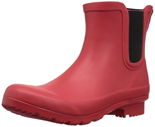 red chelsea rain boots