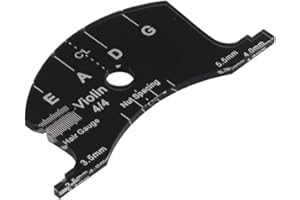 Violin Bridge Fingerboard Scraper, Carbon Fiber Black Multifunctional Template Repair Reference Tool for 4/4 Violin Maintenan
