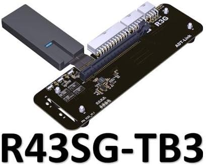 Amazon Com Meo Pcie X16 Thunderbolt 3 Pci E X16 To Tb3 Extension Cable Pci Express Cables Egpu Adapter 25cm Computers Accessories