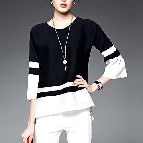 Amazon 健康と美容 女性の服装 シャツ Czはファッションレジャー未開スリーブtシャツを契約しました 色 ブラック シャツ ブラウス 通販