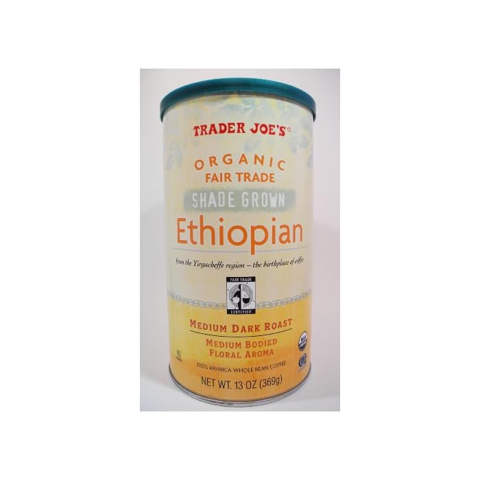 Buy Trader Joe's Organic Fair Trade Shade Grown Ethiopian Whole Bean Coffee Online at desertcart