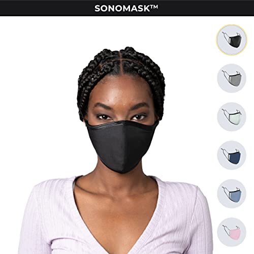 Sonovia Reusable Face Mask with Patented Breathable Fabric, Unisex