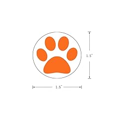 Hcode 1.5" Round Black Bear Paw Print Stickers Dog