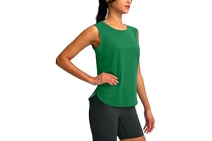 YYV Women's Workout Tank Tops lightweight Sleeveless Workout Tops Loose Fit Yoga Athletic Running Shirts