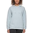Marc New York Women's Sweater Ribbed Soft Cozy Hoodie (Serenity Blue, XL)