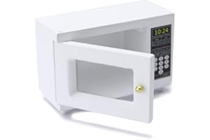 CUTEMINI Miniature Microwave Dollhouse Accessories Oven Mini Kitchen Furniture Appliance 1:12 Mini House Decoration Model Decor High Simulation Accessories Ornaments (White)